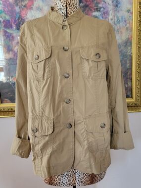 NWT Lands' End Tan Utility Jacket